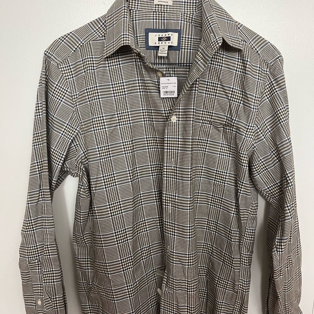Joseph Abboud Black and White Casual Button Down Shirt